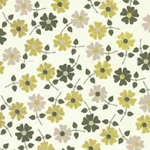 Petite Daisies Floral Print Paper ~ Rossi Italy ~ Grey + Gold Mix